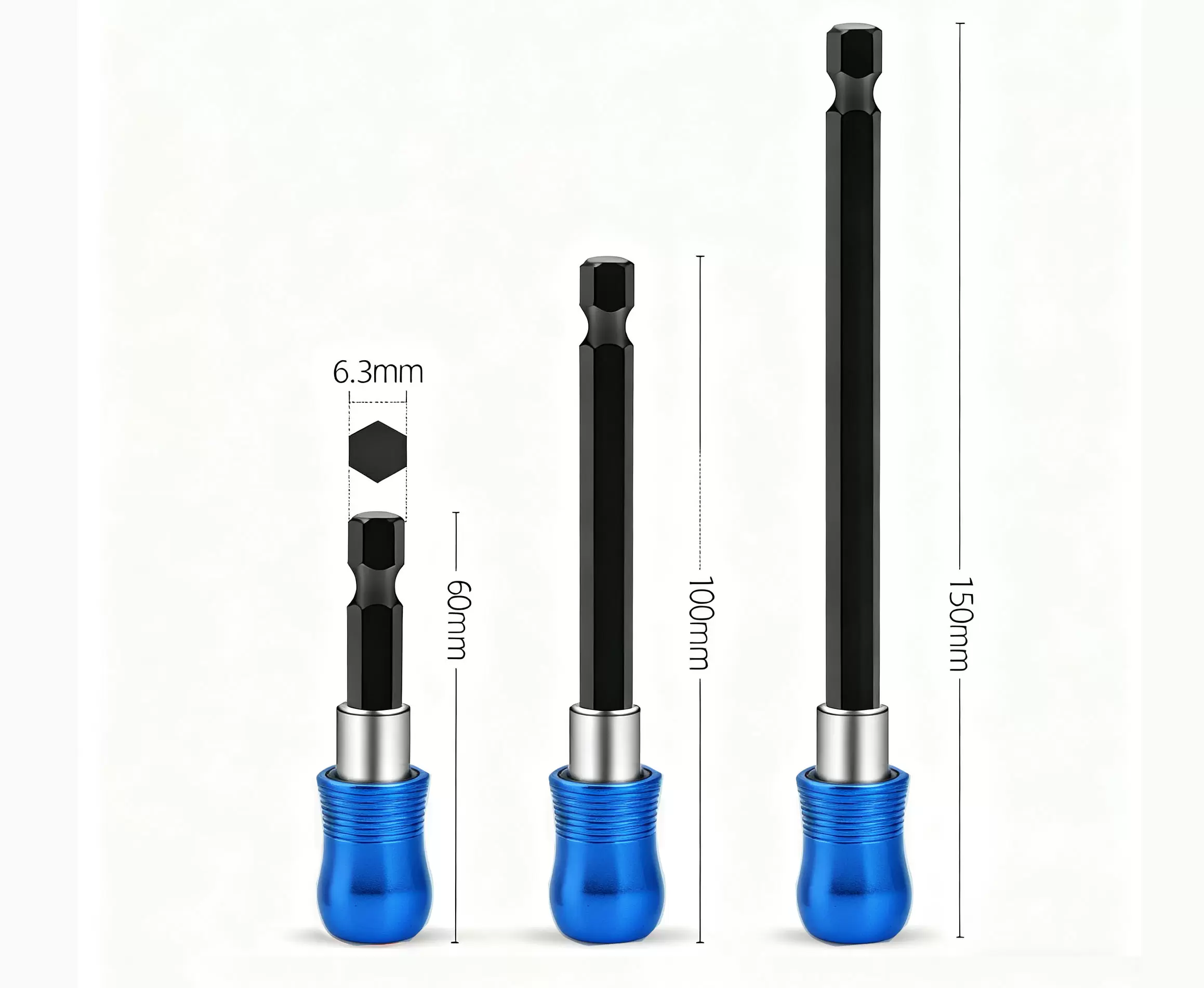 100mm 1/4" Altıgen Tahrikli Hızlı Değiştirme Mandren