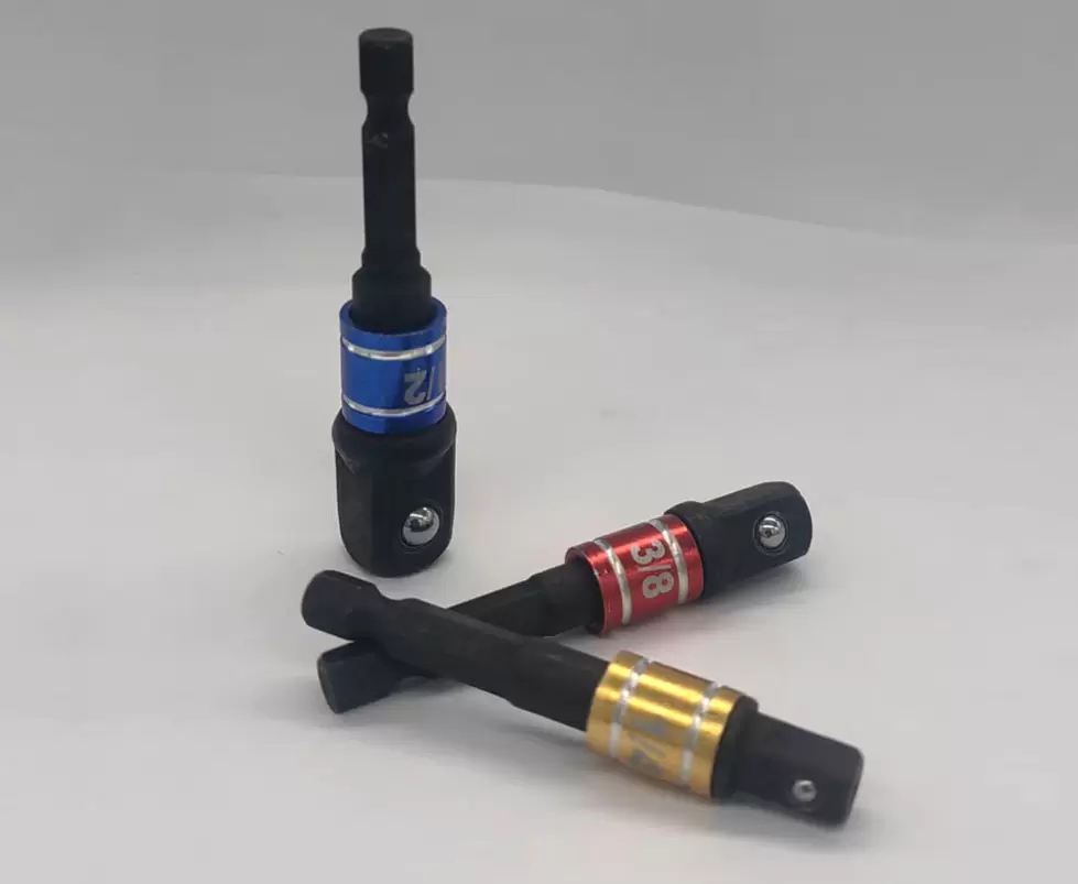 Darbeli Soket Adaptör Seti 1/4” 3/8” 1/2” Altıgen Şaft Çok Renkli